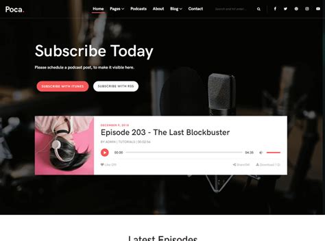 Free Cool Podcast Website HTML Template - DesignHooks