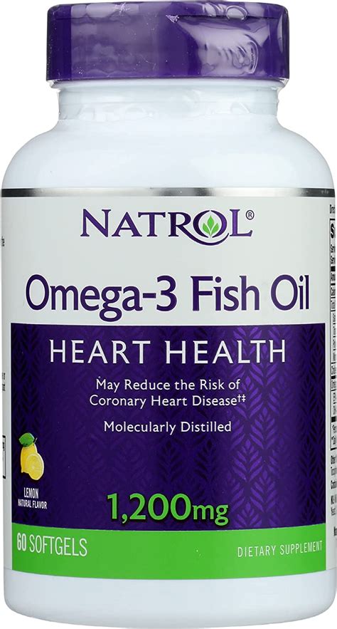 Amazon Natrol Omega Mg Fish Oil Non Gmo Drug Free