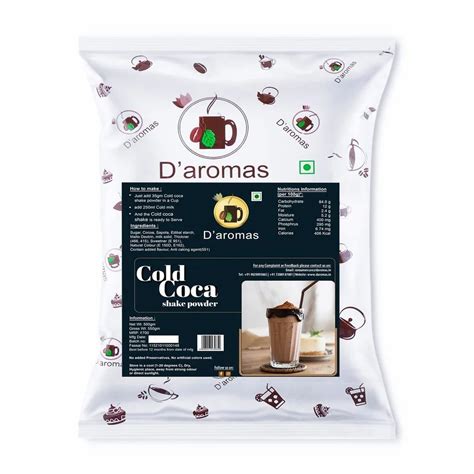 D Aromas Cold Coca Shake Premix Instant Milkshake Powder 1kg At Rs