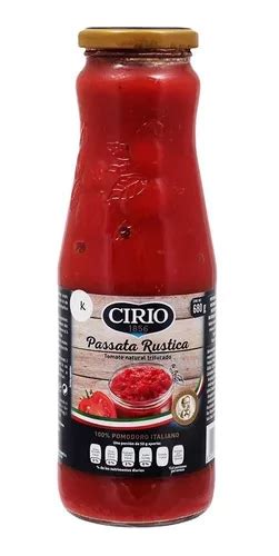 Tomate Italiano Natural Triturado Passata Rustica Cirio 350g Meses