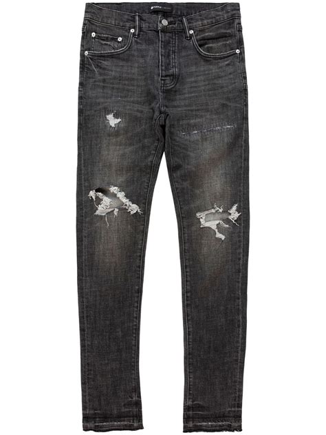 Purple Brand Ripped Straight Leg Jeans Farfetch