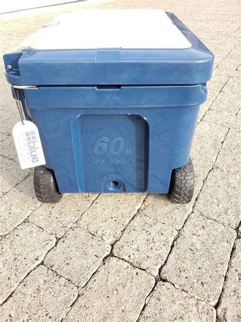 Sale Blue Cooler 60 Quart Ice Vault Roto Molded W Wheels New In Box Ebay