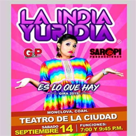 La India Yuridia Es Lo Que Hay Gira 2019 Arema Ticket