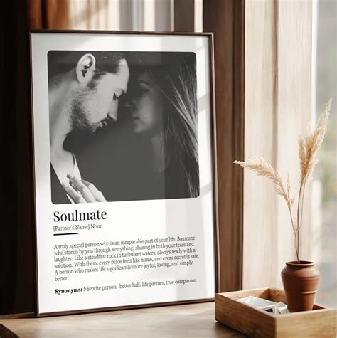 Personalisierte Soulmate Definition Paar Bild Collage Unvergessliches