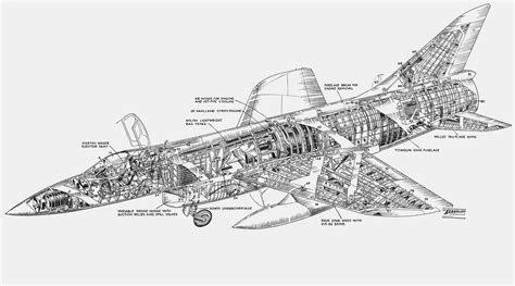 Hawker P 1121 Cutaway Drawing In High Quality