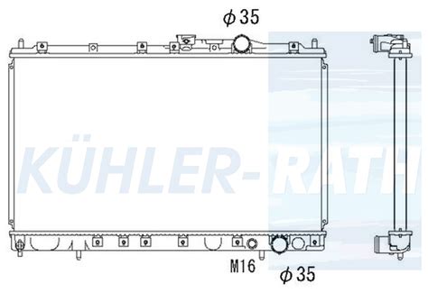 Wasserkühler passend für MB660562 MB924972 MB845790 - KUEHLER-RATH