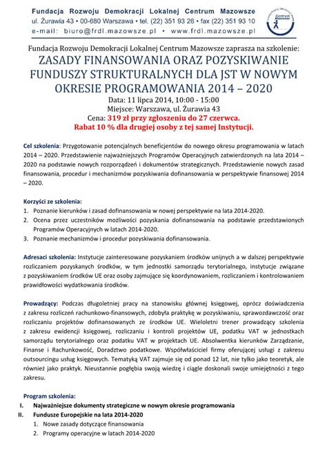 Pdf Zasady Finansowania Oraz Pozyskiwanie Funduszy Zg Oszenie