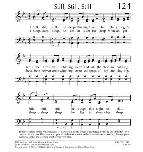 Still Still Still Austrian Carol Free Sheet Music HOT
