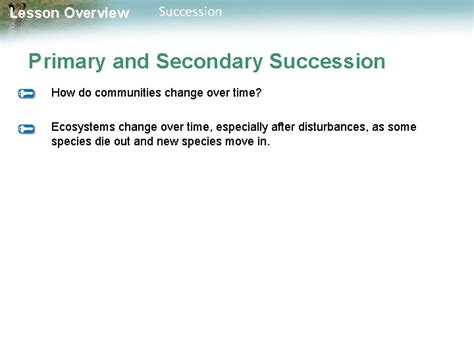 Lesson Overview Succession Lesson Overview Succession