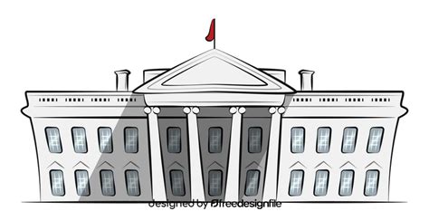 White house clipart vector free download