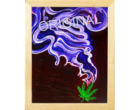 Purple Haze Art, Cannabis Smoke Art, Marijuana Painting, Weed Leaf ...