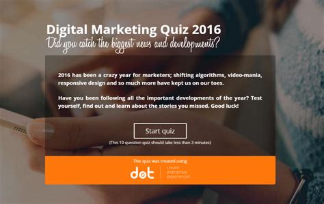 7 Types of Quizzes for your Marketing | Interactive Content Blog | Dot.vu 