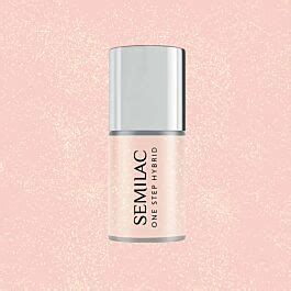 S Semilac One Step Hybrid In Naked Glitter Peach Ml Semilac