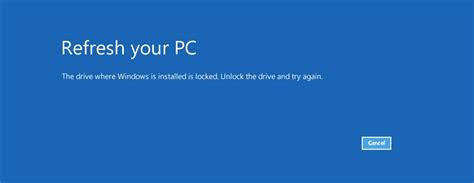 The drive where Windows is installed is locked: Fix for Windows 8, 8.1, 10