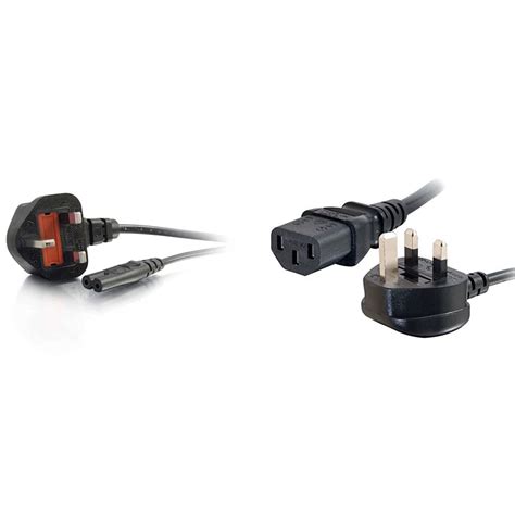 Buy C2g 3m C7 Power Cable Bs1363 To Iec 60320c7 Figure 8 Power Lead Black And 2 Metre Uk Power