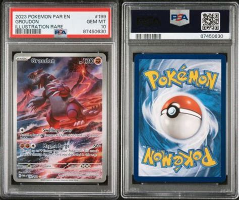 Groudon 199 182 Illustration Rare PSA 10 Mint Paradox Rift Pokémon