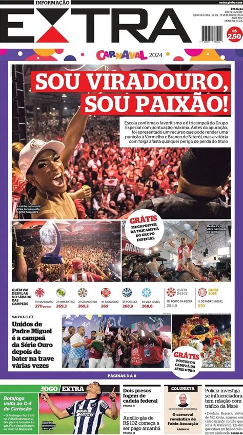 Veja As Capas Dos Jornais Ap S Fluminense X Vasco