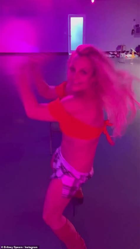 Britney Spears Shows Off Stunning Figure In Skimpy Red Bikini As She Dances To Michael Jackson