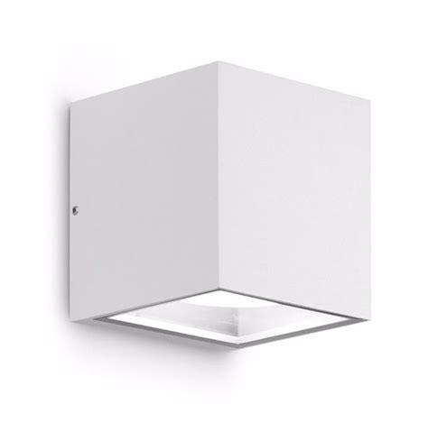 Gea Luce Apo Applique Da Esterno Cubo Bianco GES173