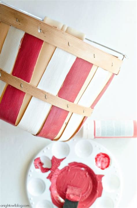 Painted Bushel Baskets - A Night Owl Blog