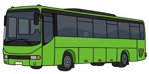 Light green bus stock vector. Illustration of vehicle - 65775044