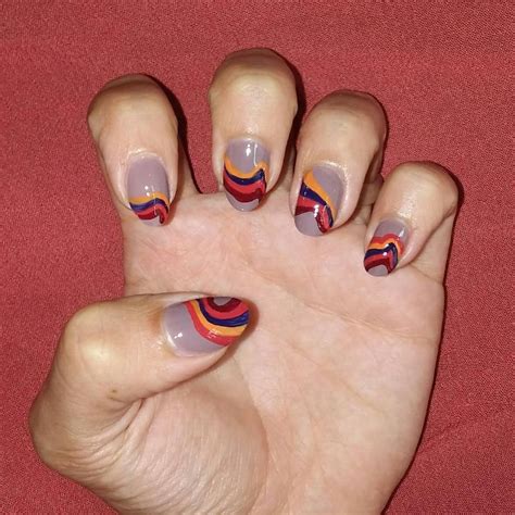 70s Inspired Nail Art Design