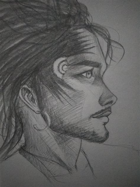 Messy Hair Drawing Male