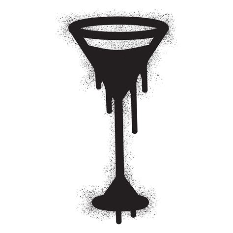 Wine Glass Graffiti With Black Spray Paint 23814694 Vector Art At Vecteezy