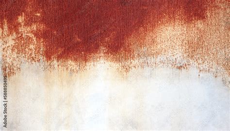 Corroded Metal Background Rusted White Painted Metal Wall Rusty Metal