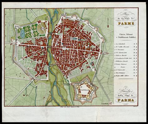 Plan Del La Ville De Parme