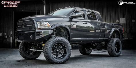 Dodge Ram 3500 Fuel Forged Ff17 Wheels Gloss Black And Milled