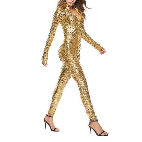 Femmes Sexy col en V Clubwear fermeture éclair sous vêtements en cuir body combinaison Lingerie