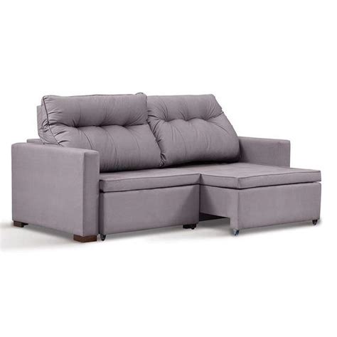 Sofá Lugares Retrátil e Reclinável Real Veludo Nude Médio cm Armazém da Mobília Sofás