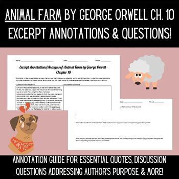 Chapter 10 Annotation Guide & Analysis Questions in Animal Farm by ...