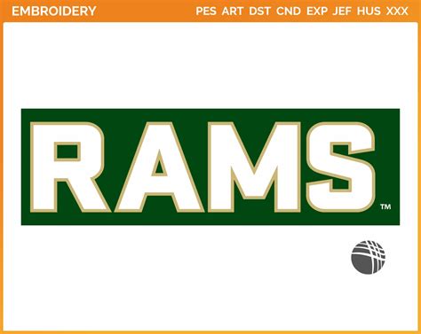 Colorado State Rams - College Sports Embroidery Logo in 4 sizes ...