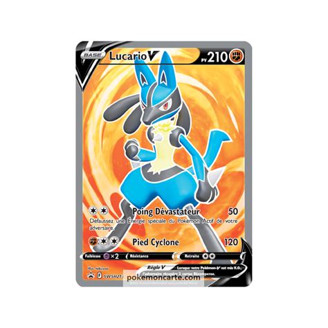 Lucario V Pv Swsh Carte Full Art Toile Promo Acheter De