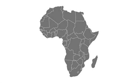 Grey africa map 11097379 Vector Art at Vecteezy