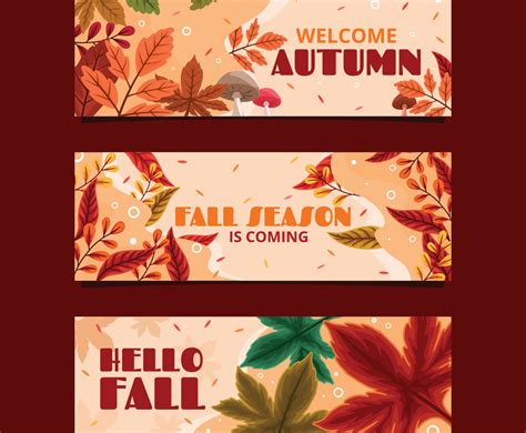 Fall Floral Banner Template Vector Art & Graphics | freevector.com