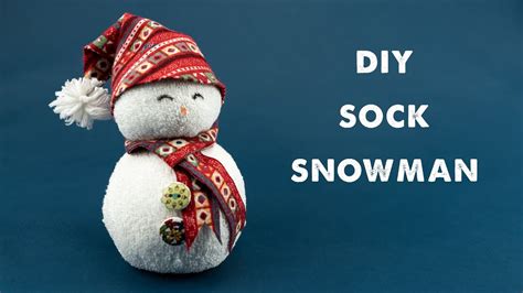 DIY Sock Snowman How To Make A Sock Snowman In 5 Minutes Christmas