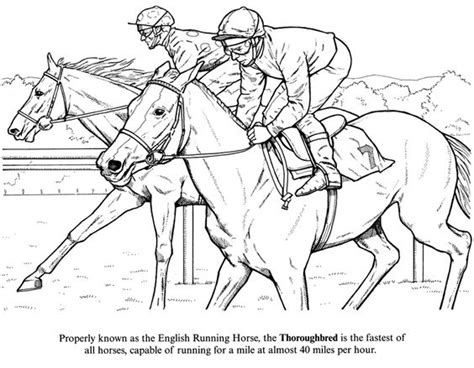 Horse Racing Color Pages Horse Coloring Page Of Racing Thoroughbreds