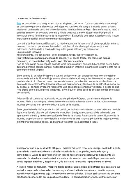 Preguntas Sobre La Mascara De La Muerte Roja 10