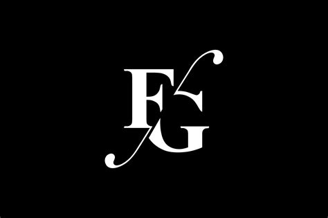 FG Monogram Logo Design By Vectorseller | TheHungryJPEG.com