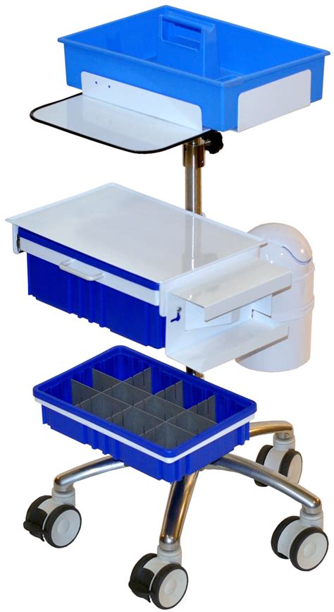 Centicare Deluxe Phlebotomy Cart With Tray Includes Holder For Tray