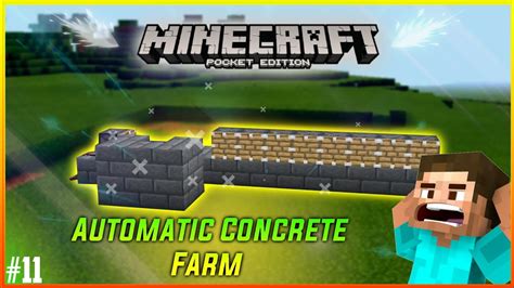 I Made Full Automatic Concrete Farm In Minecraft Pe M416 Shorty Minecraft Ujjwal 11