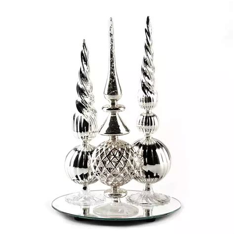 Mercury Glass Finial Set Of 3 Kirklands Home