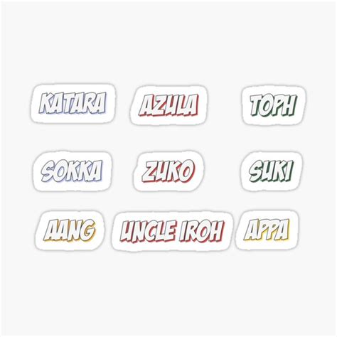 Avatar Gang Sticker For Sale By Kendralauu Redbubble