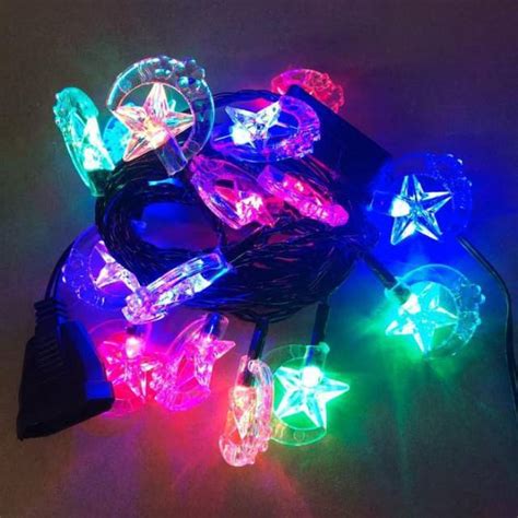 Jual LAMPU NATAL HIAS LAMPU TUMBLR LED RAINBOW MOTIF BULAN BINTANG