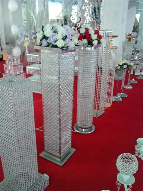 Elegant Lighted White Wedding Aisle Pillar For Wedding Decoration - Buy ...