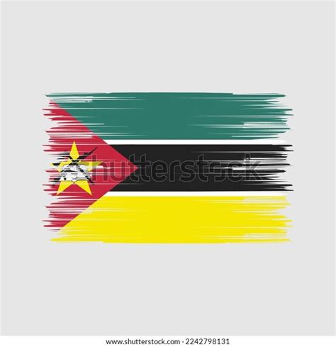 Mozambique Flag Brush Vector Illustration Stock Vector Royalty Free 2242798131 Shutterstock