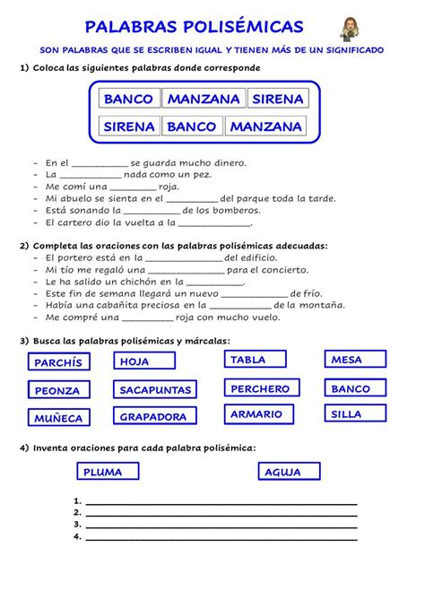 Ficha De Palabras Polis Micas Para Primaria Isabella Uni Cole